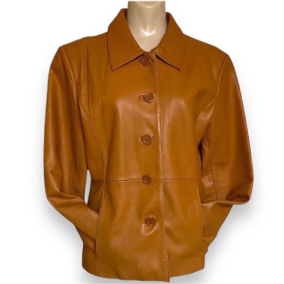 Vintage Beyond Sport California Sculpted Leather Jacket in Hazelnut Brown - Picture 7 of 16